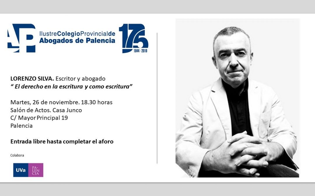Encuentro con el escritor Lorenzo Silva. Martes 26 de noviembre. 18.30 horas
